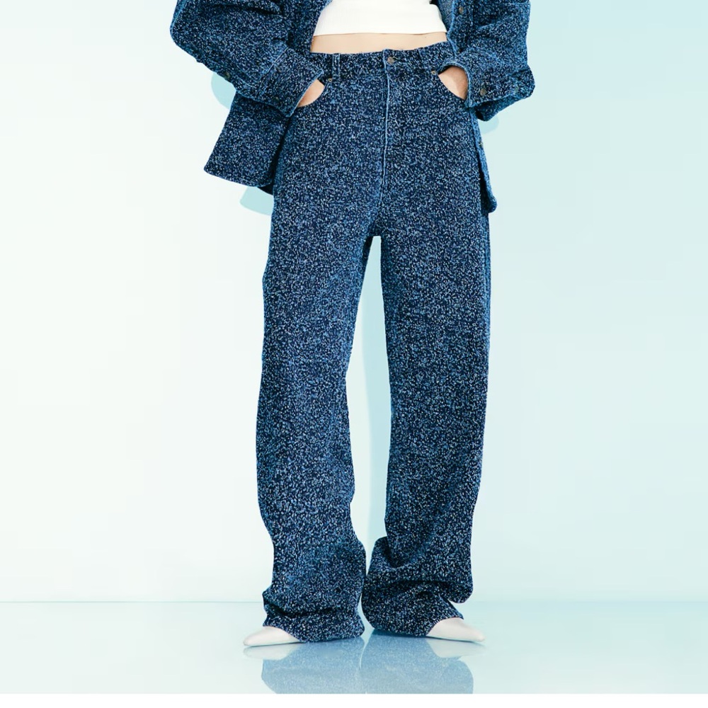 Hm studio collection wide boucle’ denim pants